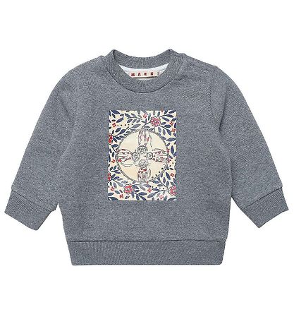 Marni Sweatshirt - Gråmeleret m. Print
