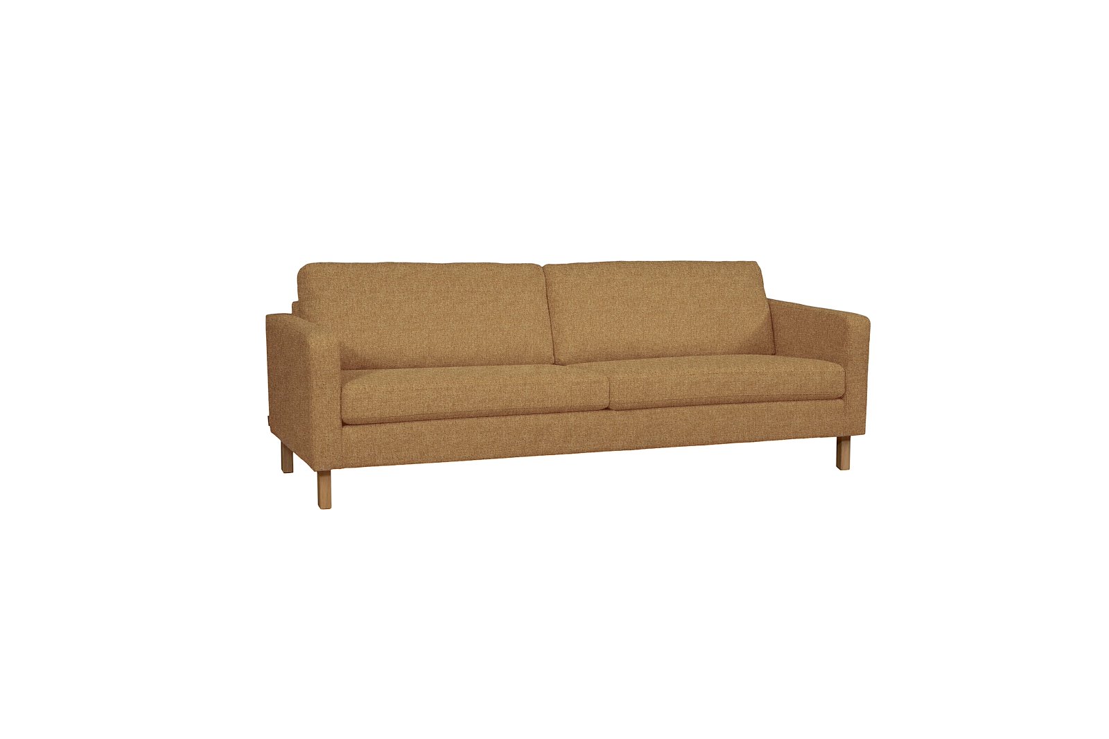 Mandal 3,5-seter Tekstil Tweng 508 Camel. Arm 16, Duo puter, Firkantet ben 16 cm Natur. Skum