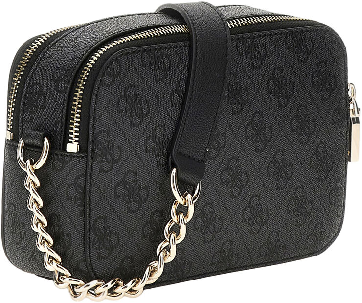 GUESS NOREEN CAMERA CROSSBODY Coal logo