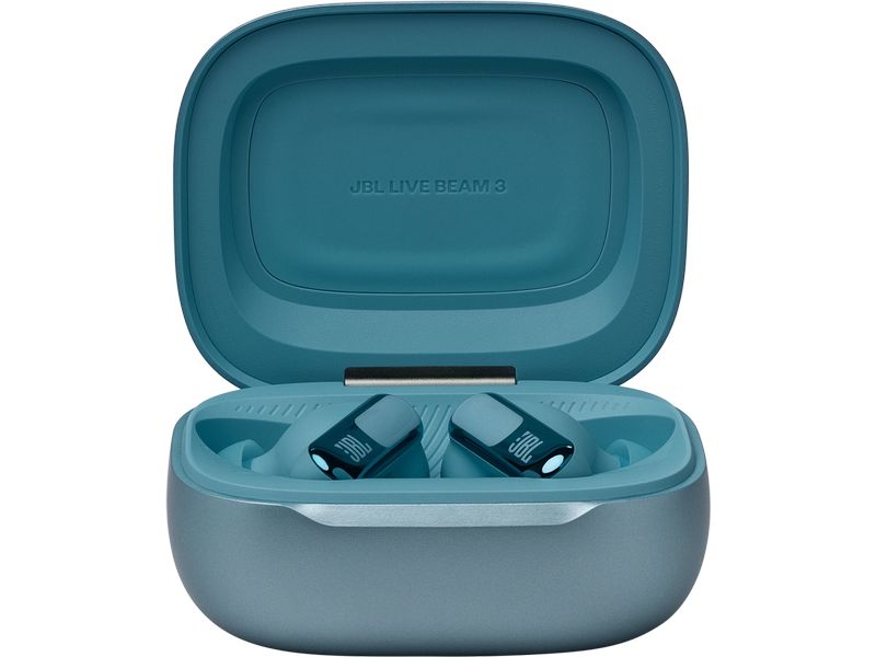 JBL Wireless In-Ear-Kopfhörer Live Beam 3 Blau Kabellose Noise-Cancelling-Kopfhörer mit Smart Charging Case
