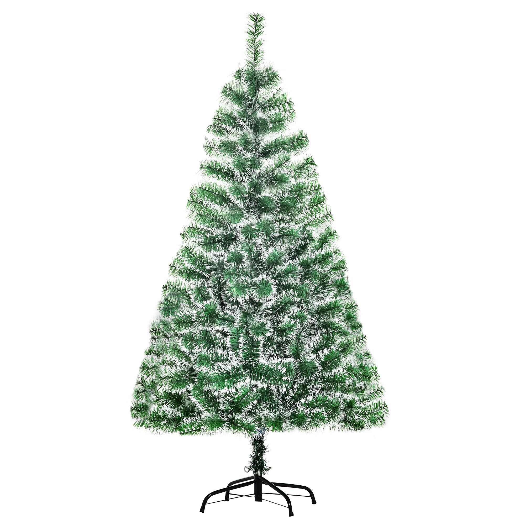 HOMCOM Künstlicher Weihnachtsbaum mit Metallständer grün 75 x 150 cm (ØxH)