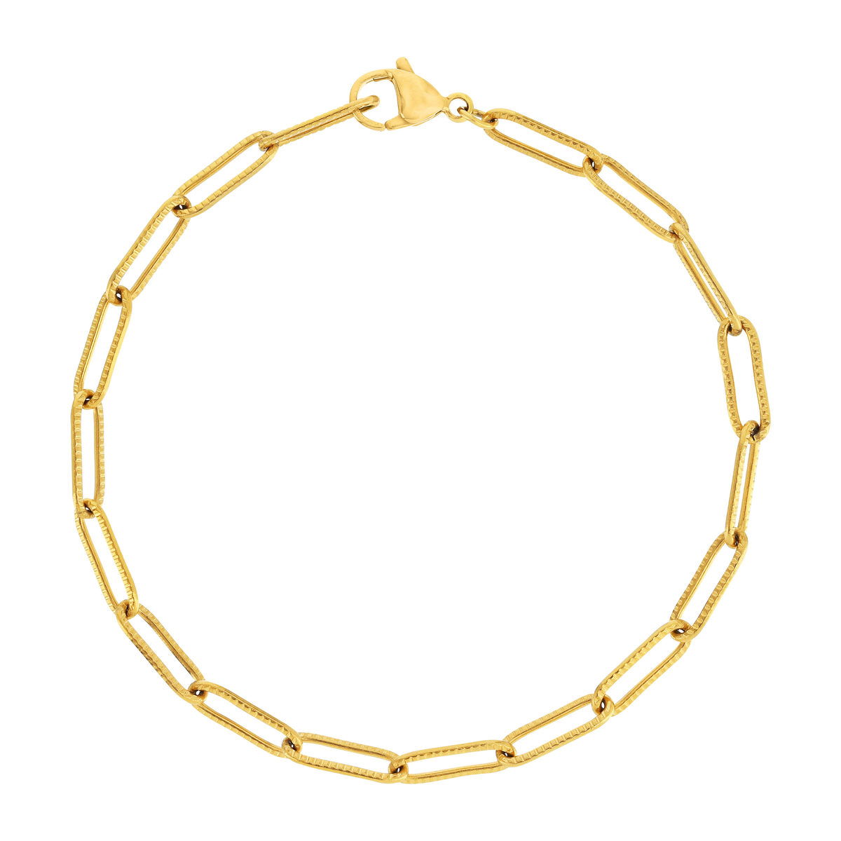 Bracelet acier jaune 20 cm