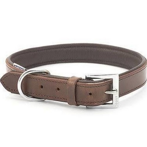 Coleira de couro Heritage para cães, marrom claro
