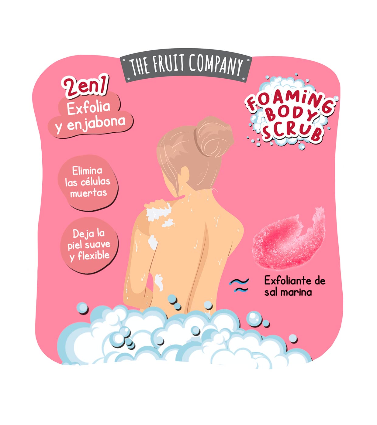 The Fruit Company - Espuma Esfoliante Corporal 2 em 1 - Melancia