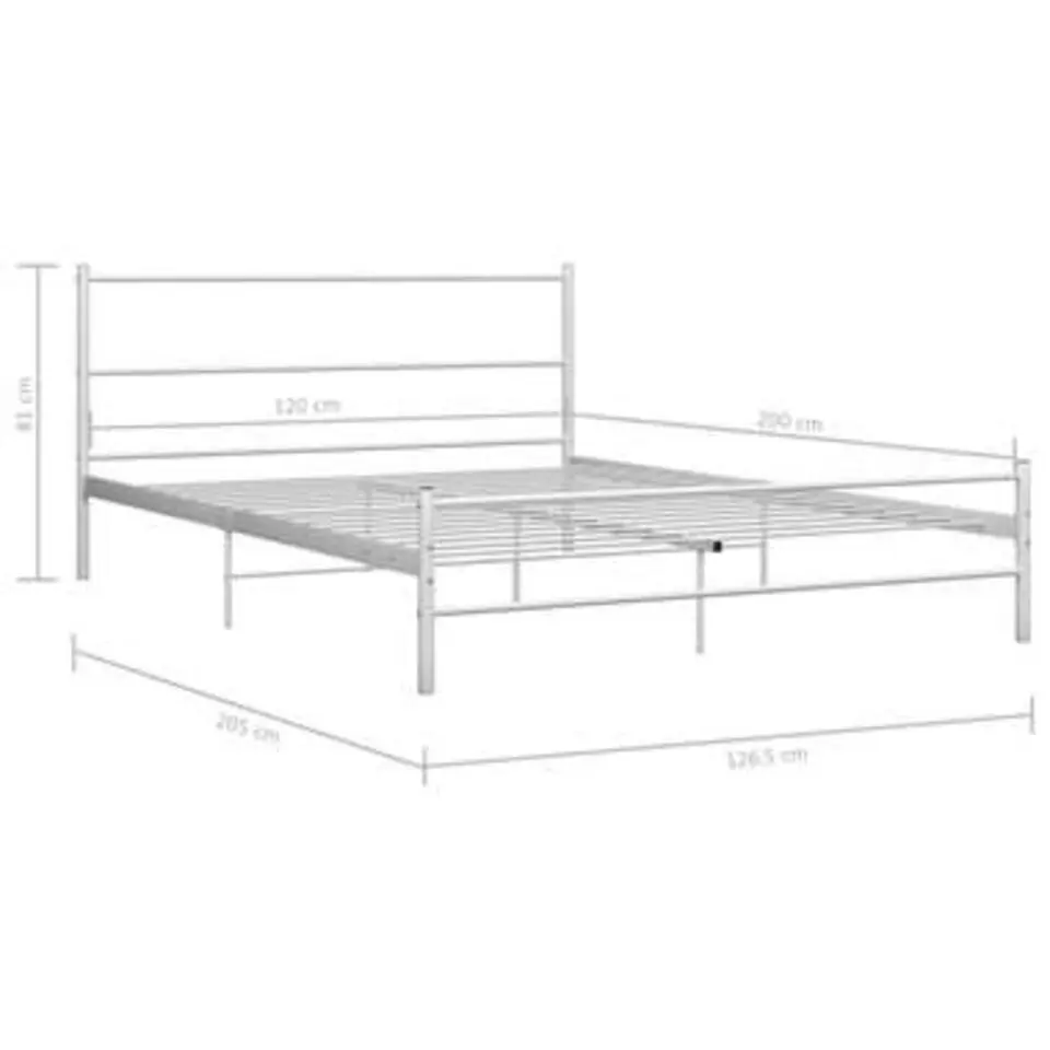 vidaXL - Metalen bed frame - Wit - 120x200 cm