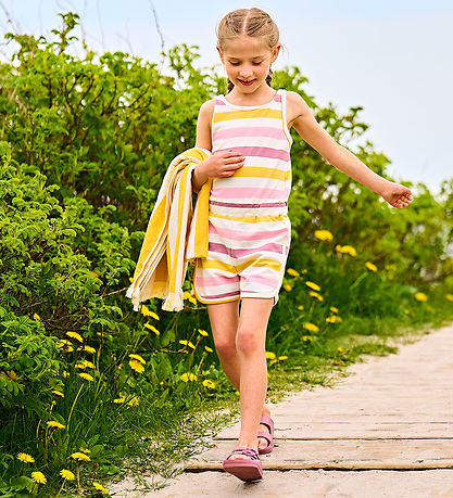 Color Kids Jumpsuit - Coral Blush m. Streifen
