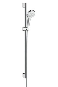 Hansgrohe Croma Select S Vario glijstangset m. Croma Select S Vario handdouche EcoSmart 90cm m. Isiflex`B doucheslang 160cm wit/chroom