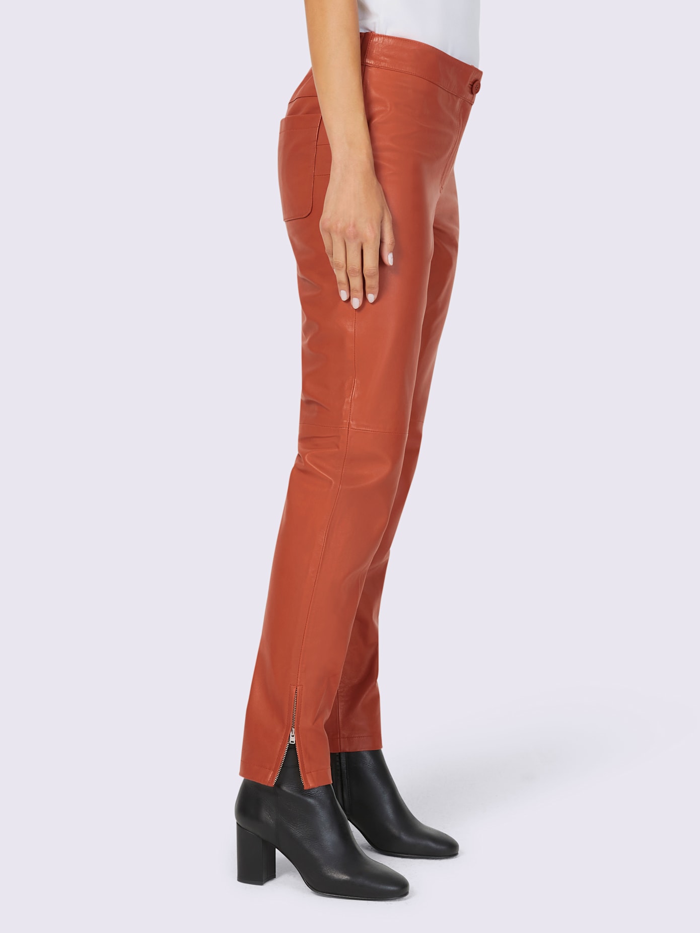Pantalon en cuir cuir agneau nappa