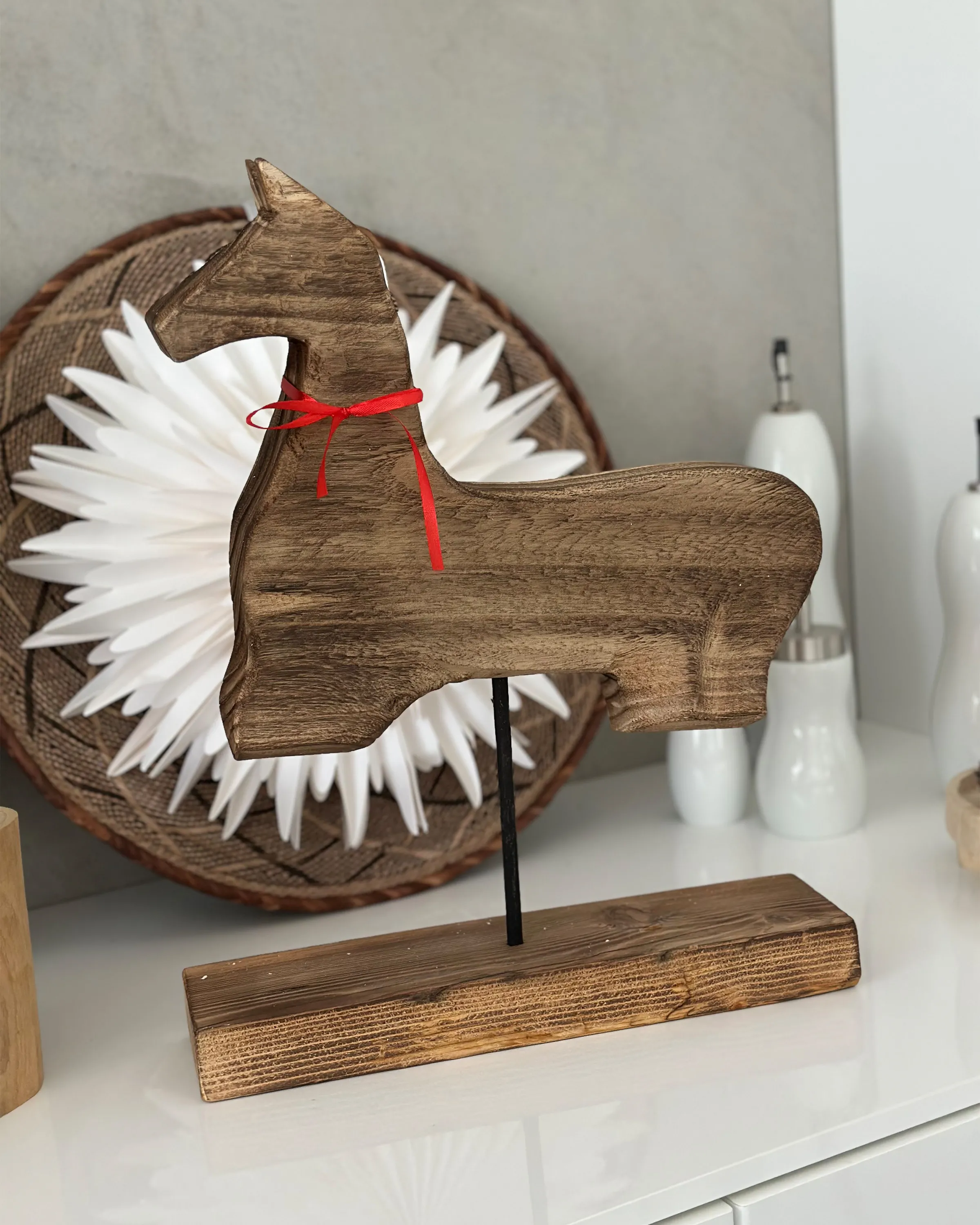 Figuur Paard COLIMA Paulowniahout Lichtbruin