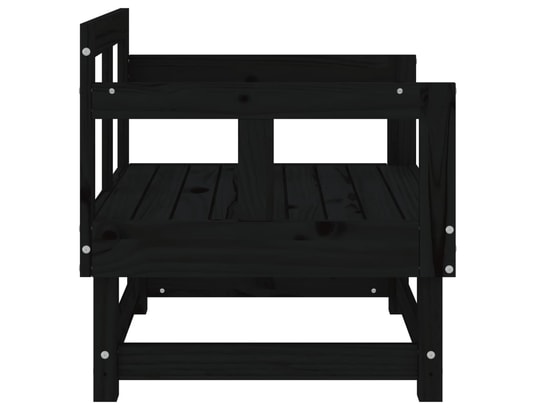 VIDAXL - Fauteuil Chaises de jardin 2 pcs noir bois massif de pin