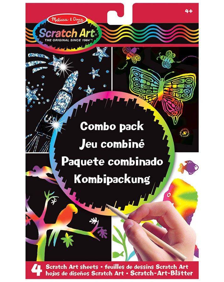 Kratzbild Scratch Art® – COMBO PACK mit Holzstift