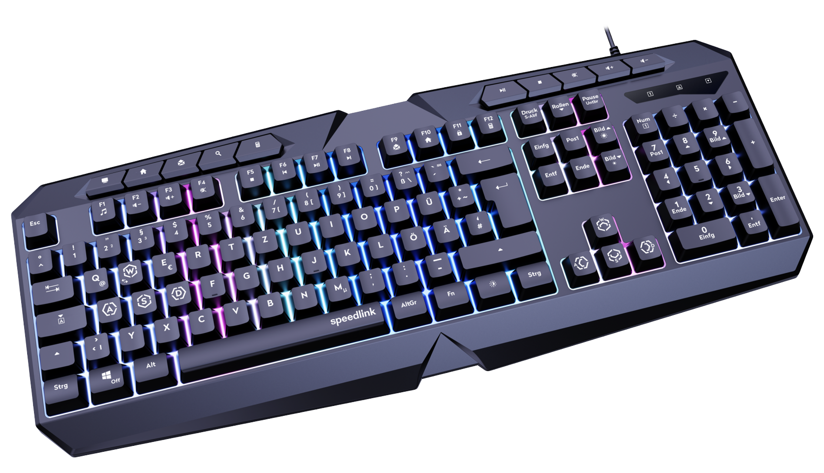 Speedlink - LUDICIUM RGB Rainbow Gaming Keyboard, black - US Layout