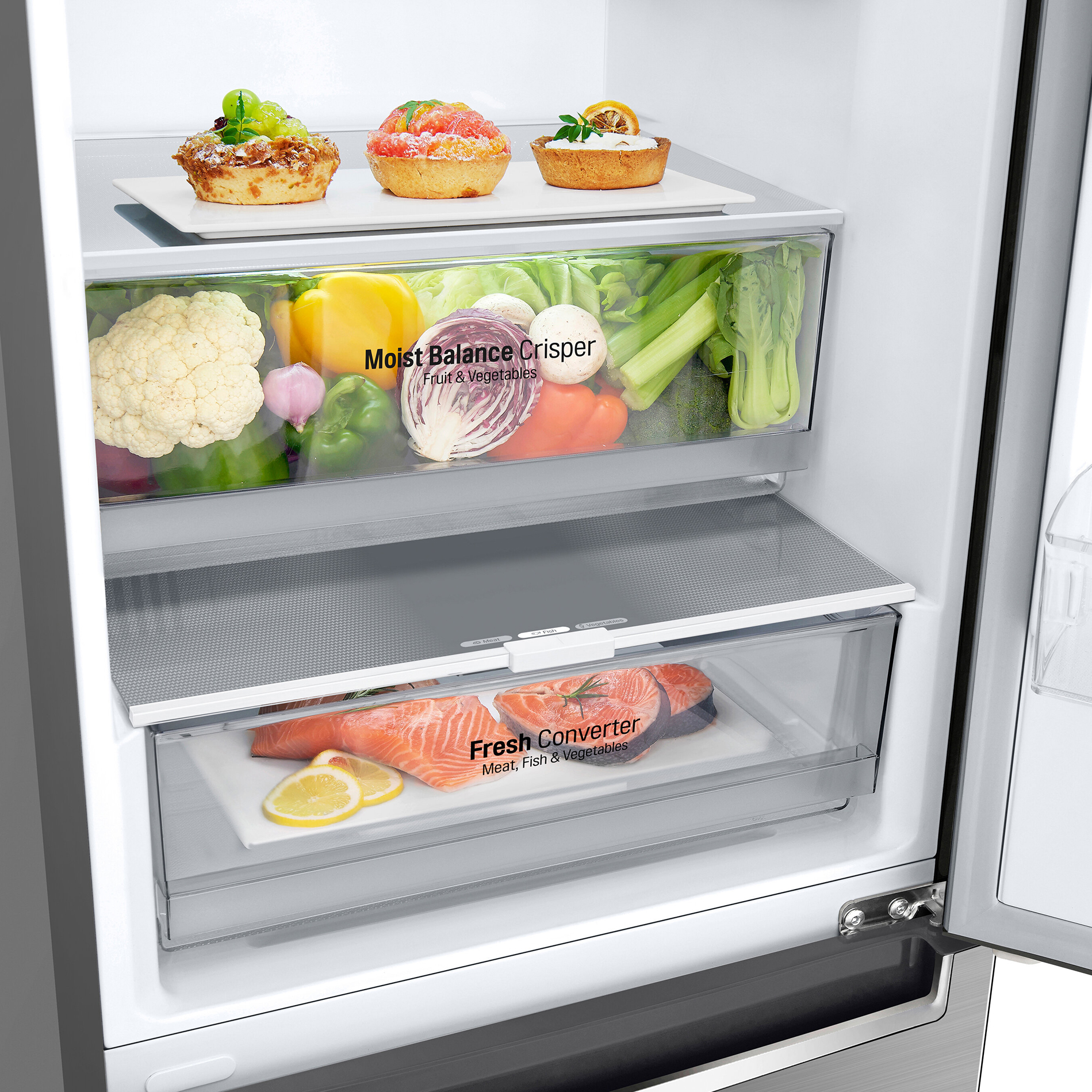 LG Kühl-/Gefrierkombination GBB61PZGGN - Platinum Silver - D