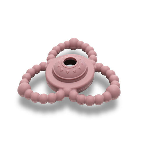 Hochet de dentition en silicone Rose - LORELLI