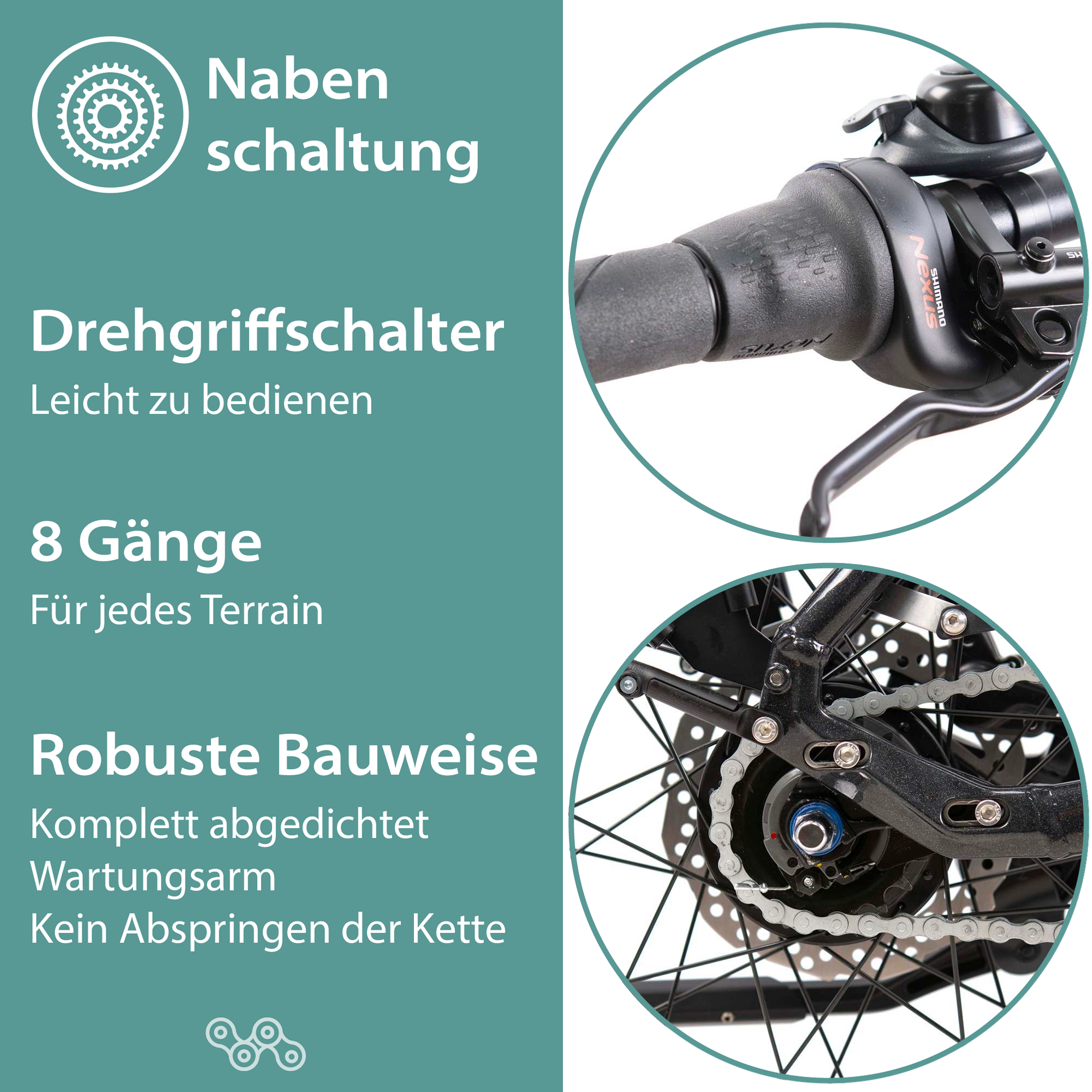 Tretwerk No Way E Bike 20 Zoll Klapprad 150 - 185 cm Elektrofahrrad