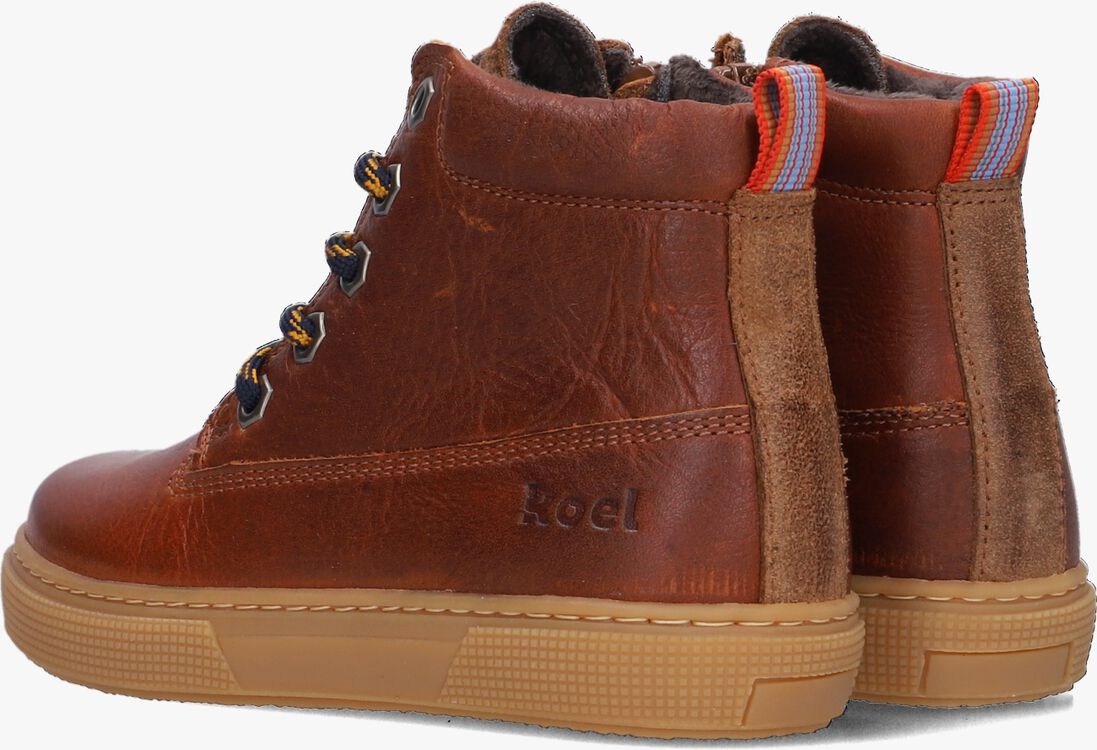 KOEL4KIDS cognac koel4kids hoge sneaker 03m008