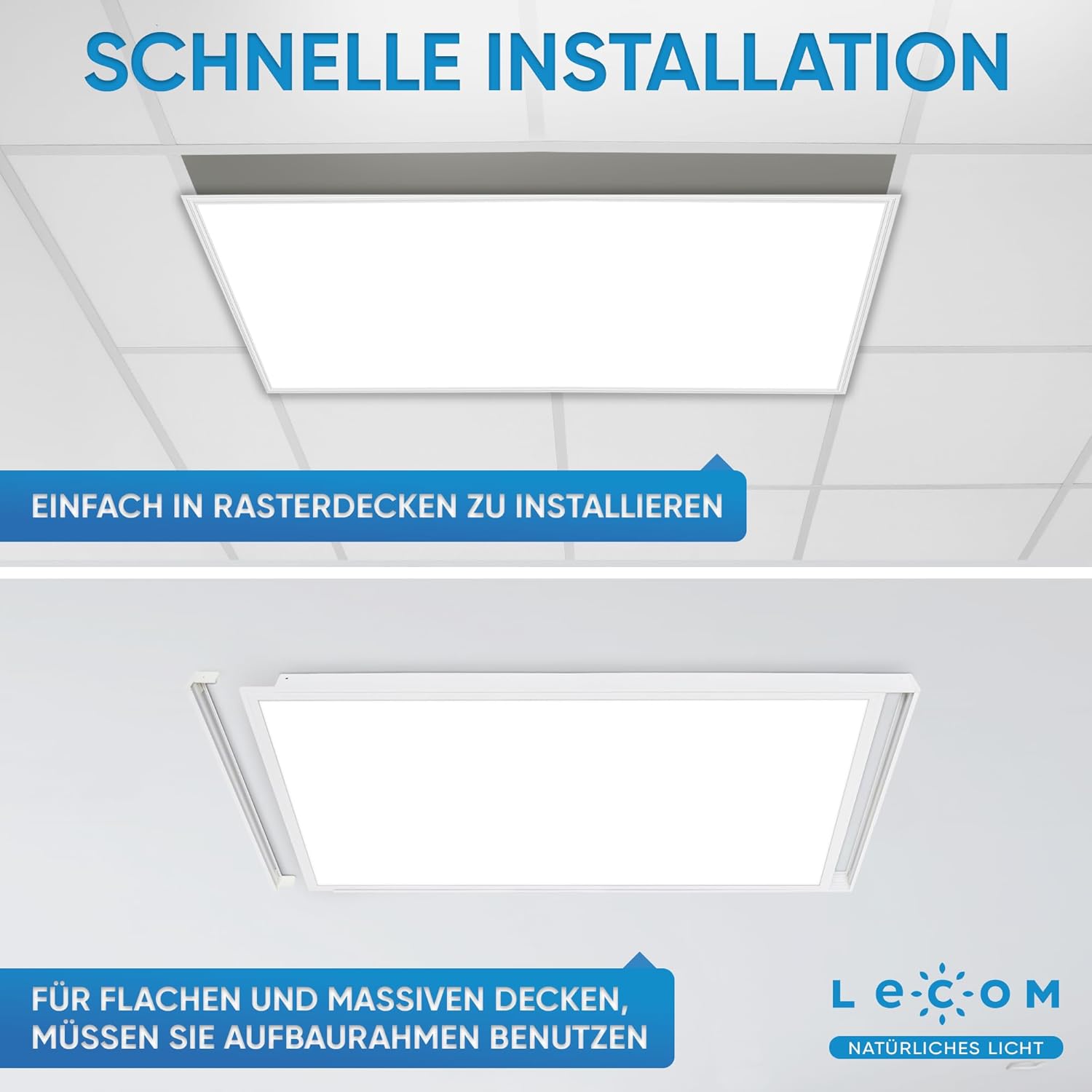 LED Panel 120x60Dimmbar - Deckenleuchte 60W mit Fernbedienung CCT CRI90 Flach Einbauleuchte für Rasterdecke Odenwalddecke Rechteckig