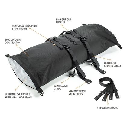 Sacoche de selle Kriega Rollpack-20 (20 litres) Universel - Noir
