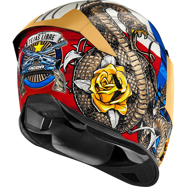 Icon - Casque Airframe Pro Tejas Libre™ Bleu / Beige / Rouge