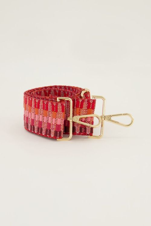 Roze bag strap met patroon
