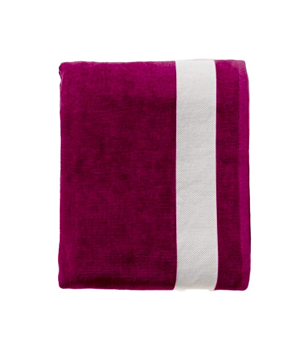 SOLS Lagoon - Serviette de plage (Fuchsia/Blanc) (Taille unique) - UTPC2399