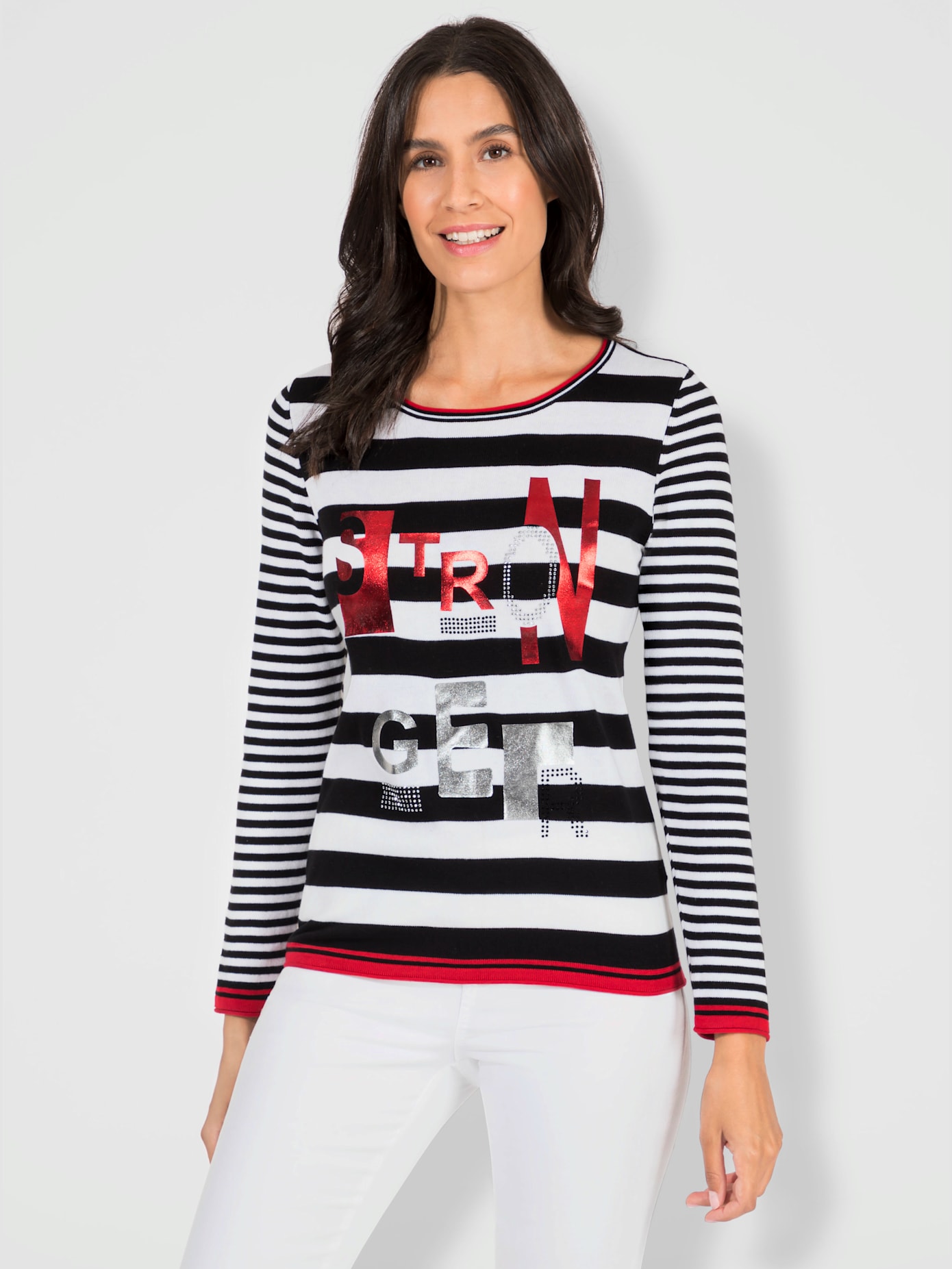 Pull à rayures 50% coton