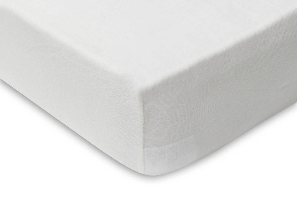 katoenen jersey ledikant hoeslaken 60x120 cm Ivory/Nougat - set van 2