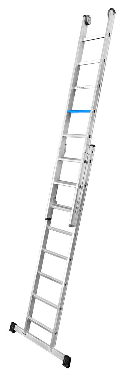 Iller ERGO Plus trapschuifladder met stabiele dwarsbalk, 2x12 treden