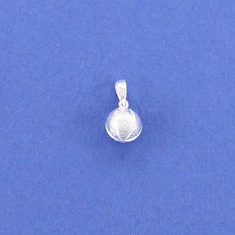 Pendentif ballon de basket - Argent massif