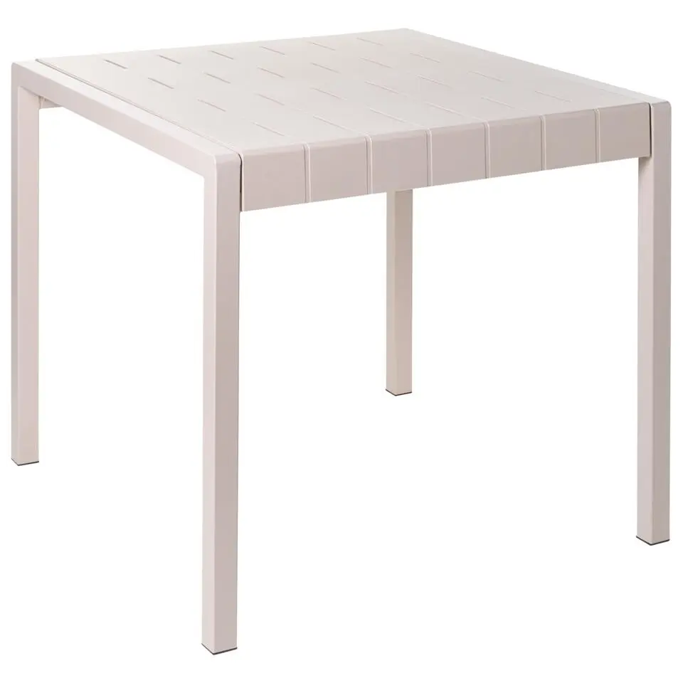 BARTICA - Tuintafel - Beige - 81 x 84 cm - Synthetisch materiaal
