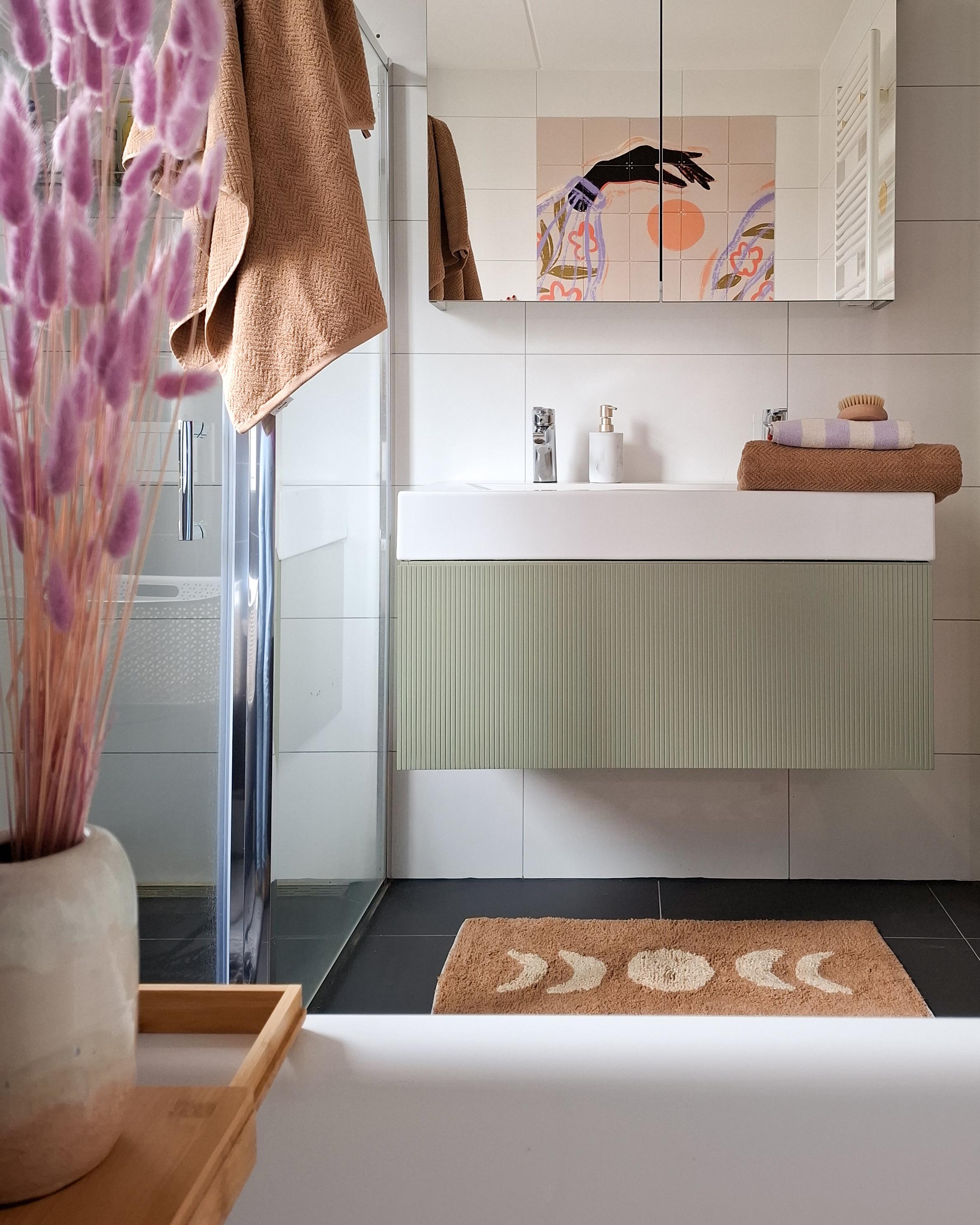 2-delige handdoekset MITIARO Badstof Zandbeige