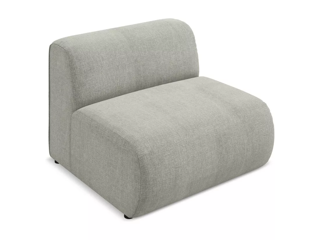Fauteuil pour canapé modulable en tissu chenille - beige - EKAHI