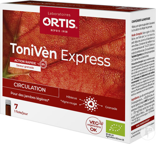 Ortis Toniven Express Monodose Bio Fioles 7x15ml
