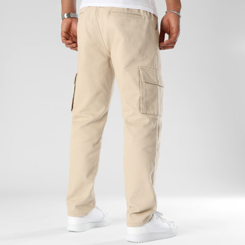 Pantalon Cargo Large Avec Poches 2925 Beige