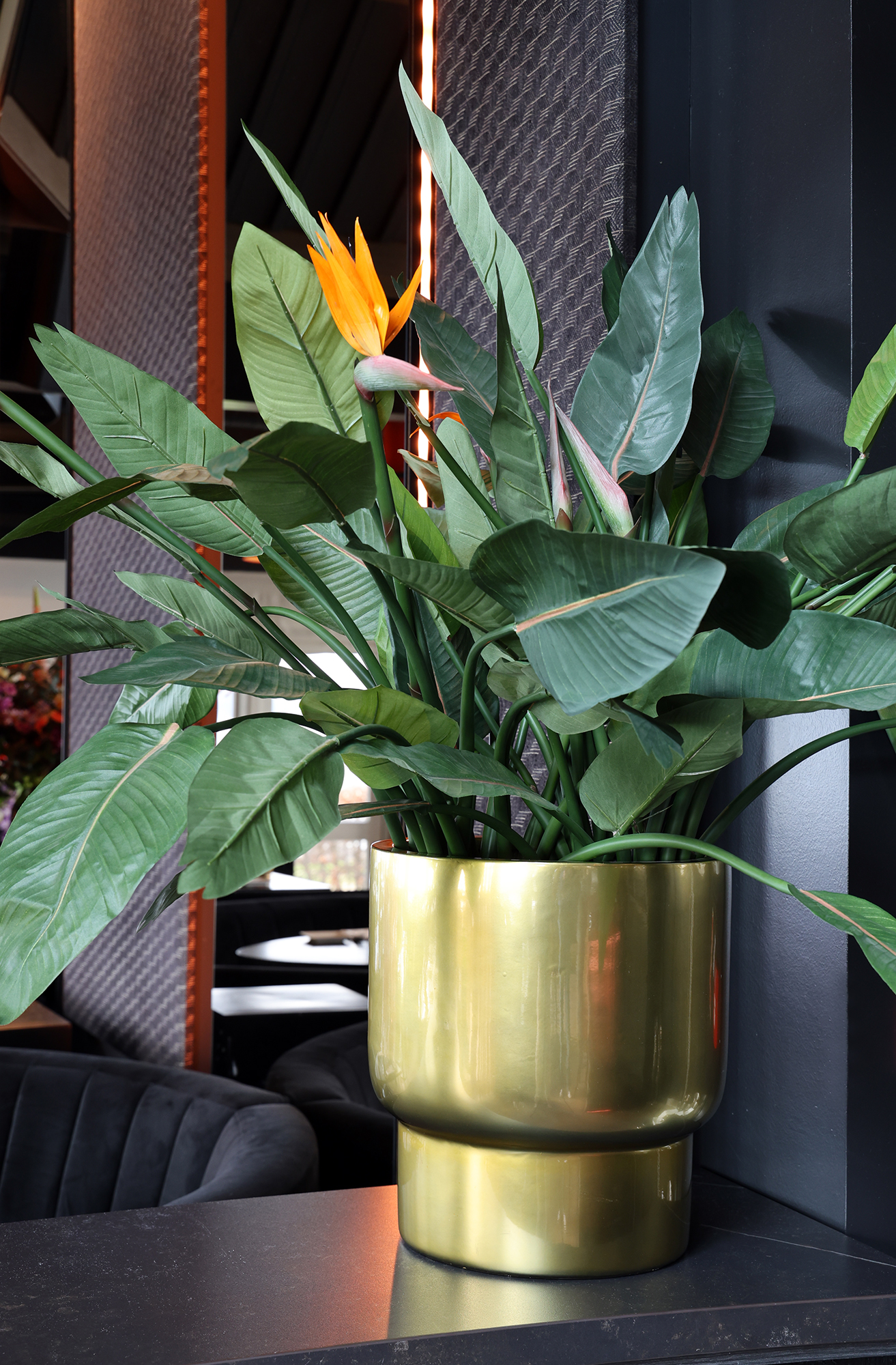 Plantenpot Roskilde S gold Ø37 x H40cm