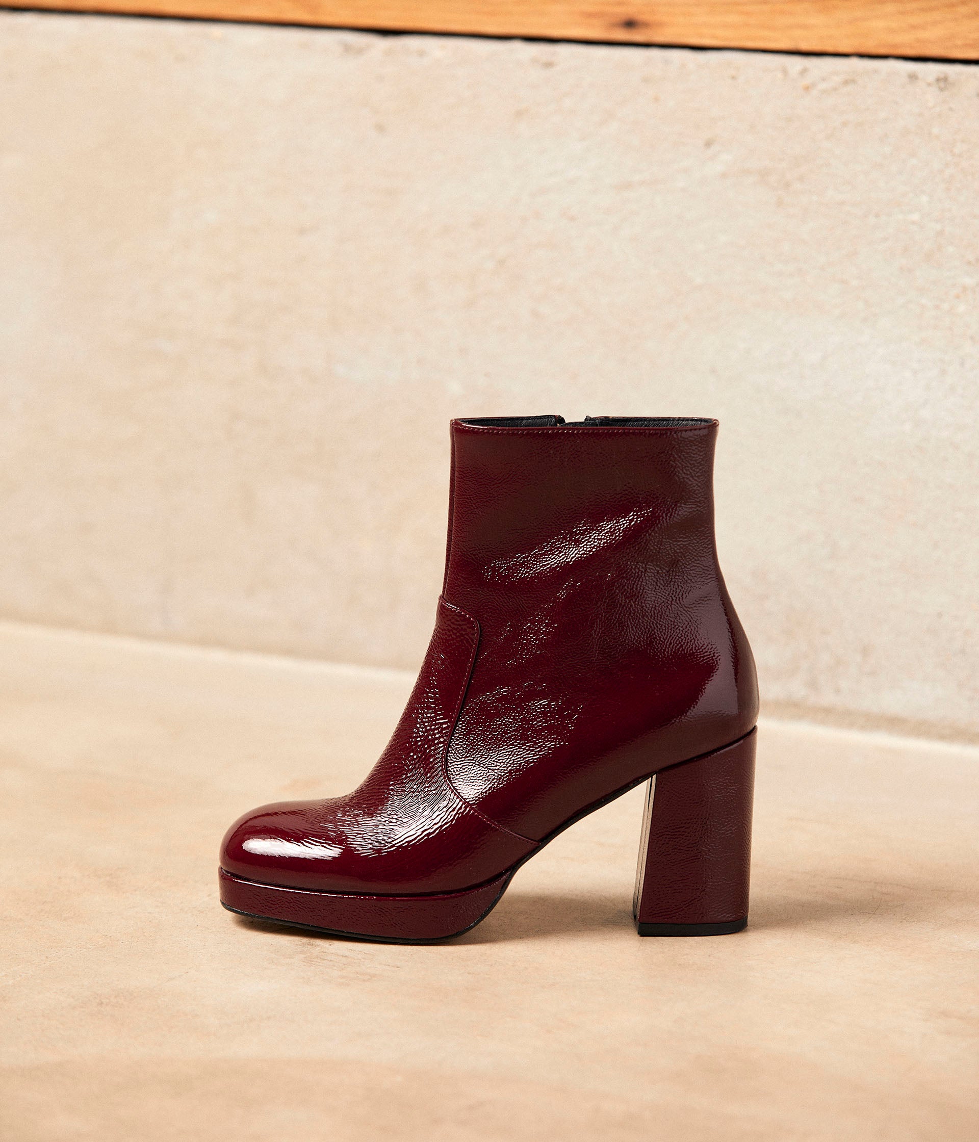 Boots bordeaux verni Alissa