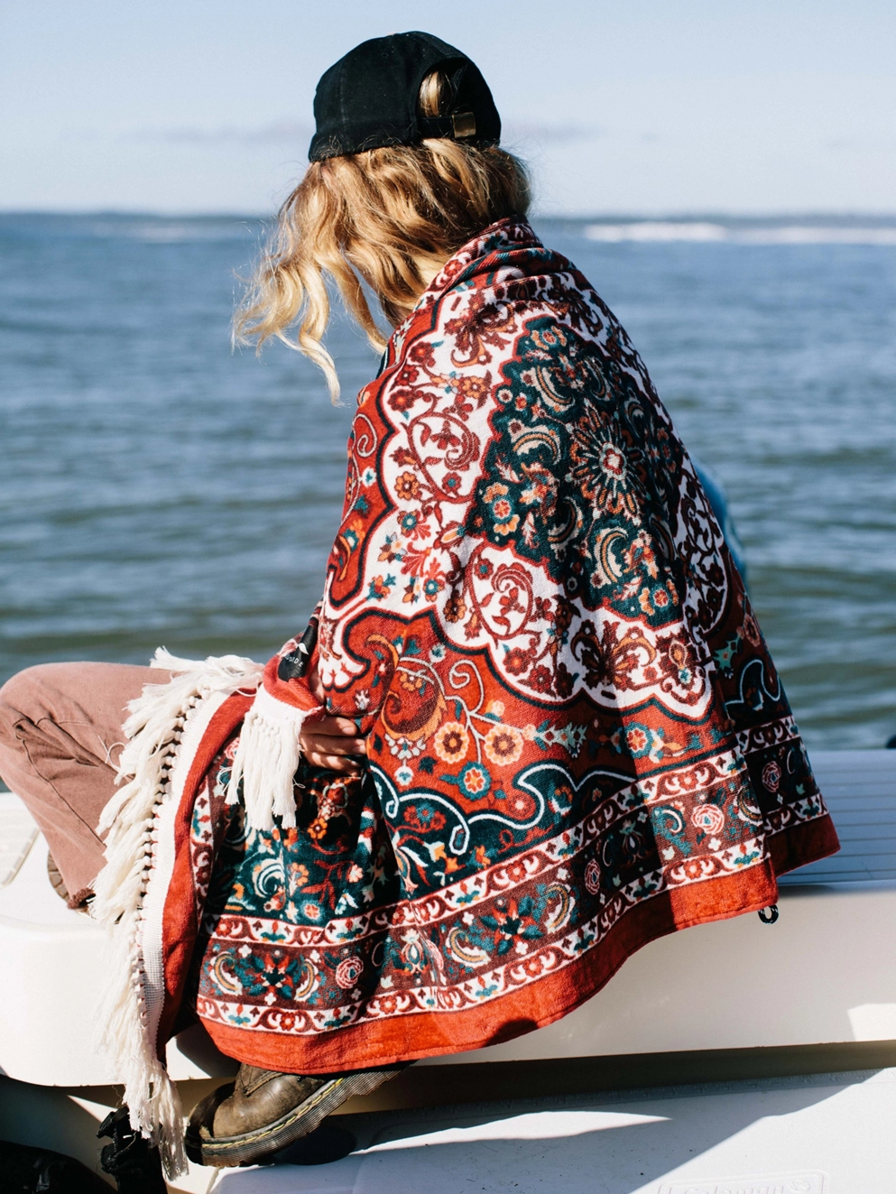 Slowtide Haven Beach Towel burgundy