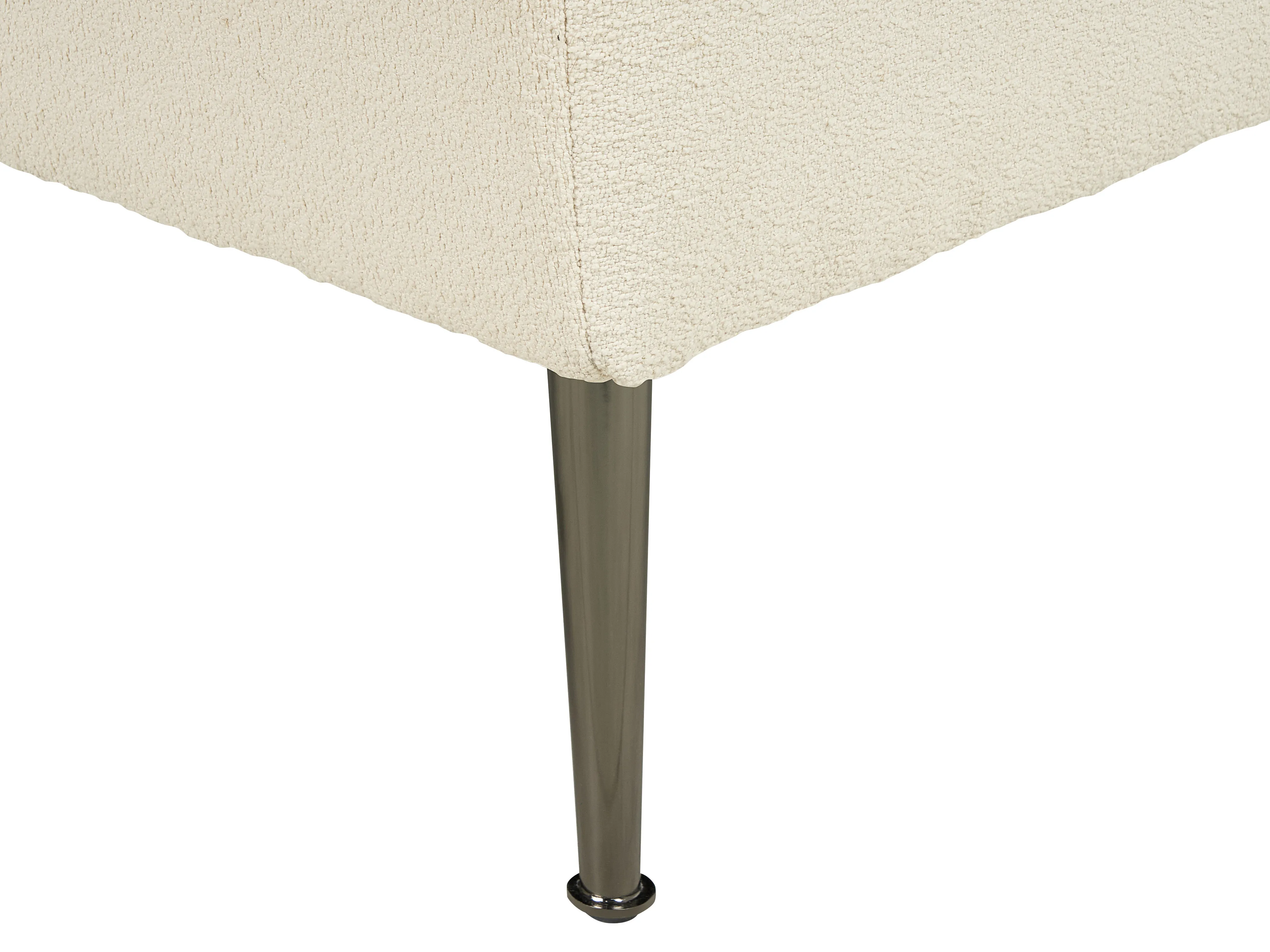 Linkszijdige chaise longue RIOM Bouclé Gebroken wit