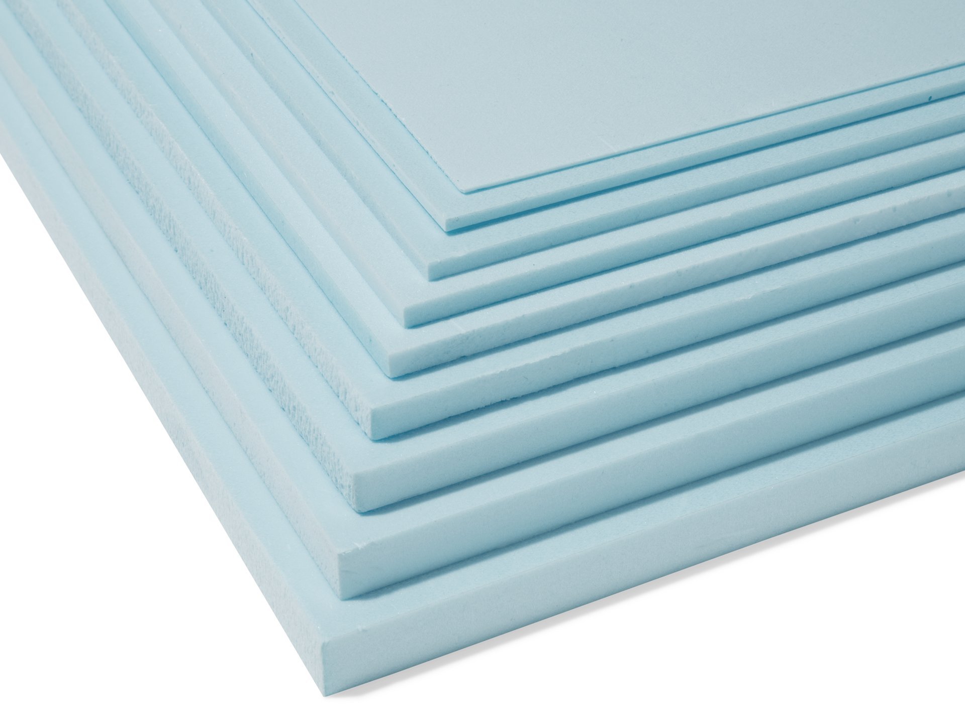 Styrofoam hellblau, beschnitten