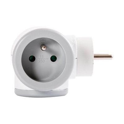 WATT & CO - Multiprise triplite rotative - blanc/gris