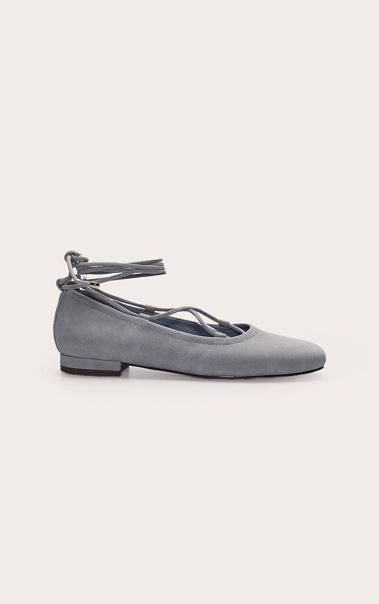 Bleu Poudré Ballerine En Synthétique