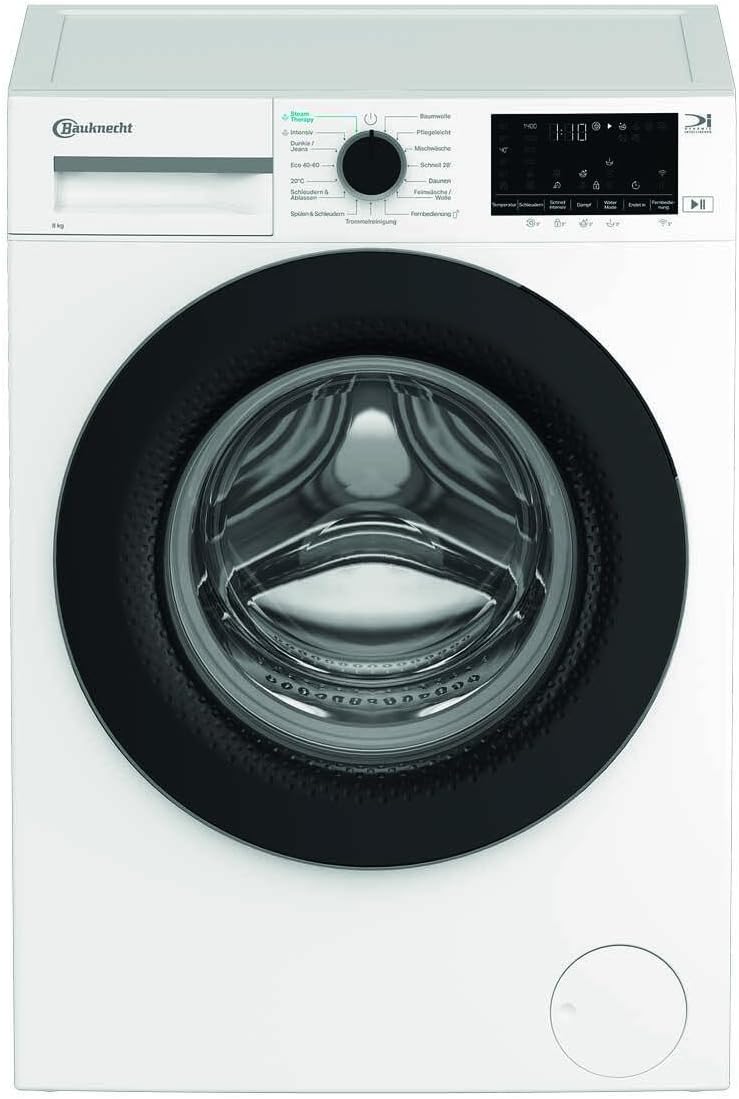 Bauknecht B W 8A10 BS Waschmaschine Frontlader/ 8kg/Steam Therapy/Adaptive Wash/ColdWash/Steam Technologie/HomeWhiz, White