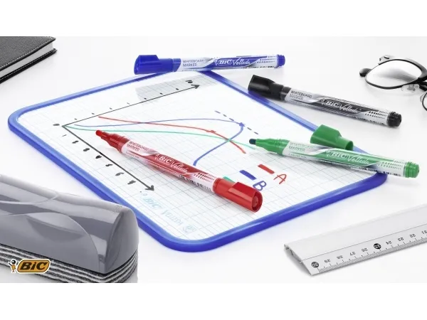 BIC Velleda Pocket Whiteboard Penne med Bred Rund Spids - Grøn - (12 stk.)