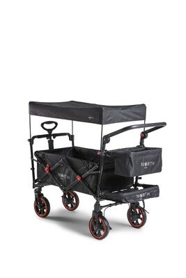 North 13.5 Transporter Vogn inkl. Regntrekk, Black/Grey