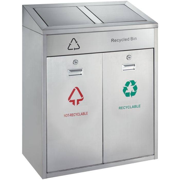 V-Part Recycling afvalbak outdoor 2x55 Liter (VB667802)