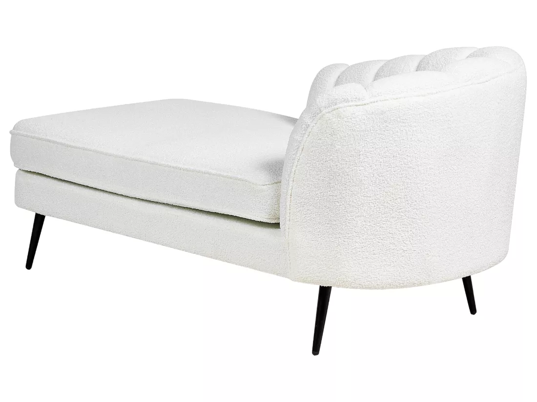 Divan côté droit en bouclé blanc cassé ALLIER