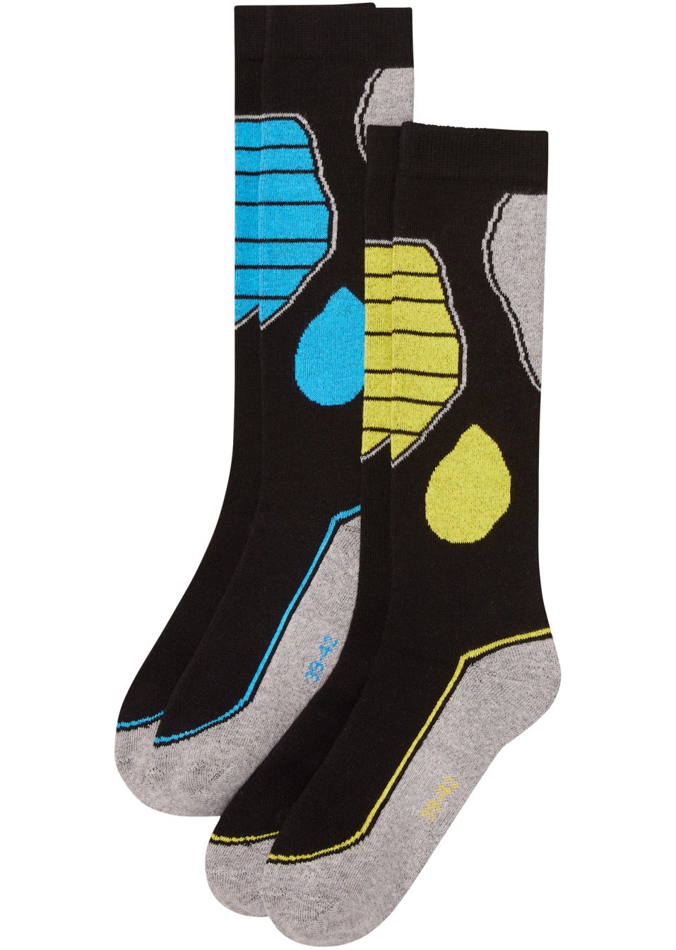 Lot de 2 paires de chaussettes de ski thermo avec intérieur éponge