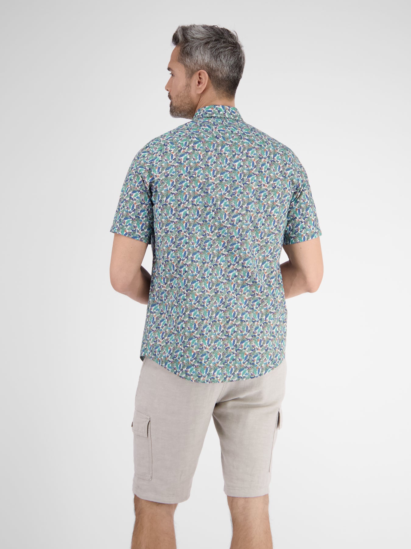 Halbarmhemd mit floralem Print