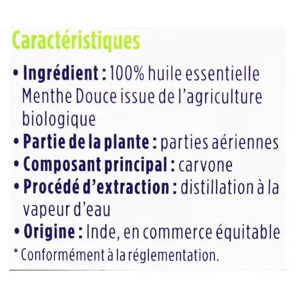 Óleo Essencial de Hortelã Doce Orgânico So'Bio Étic Aroma 10ml