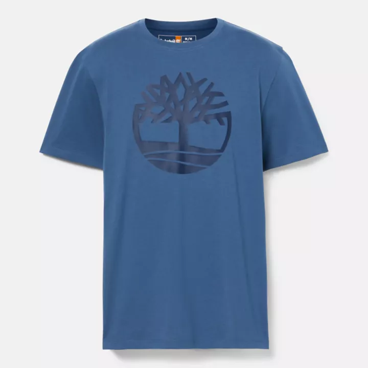 T-shirt à logo arbre Kennebec River pour homme en bleu